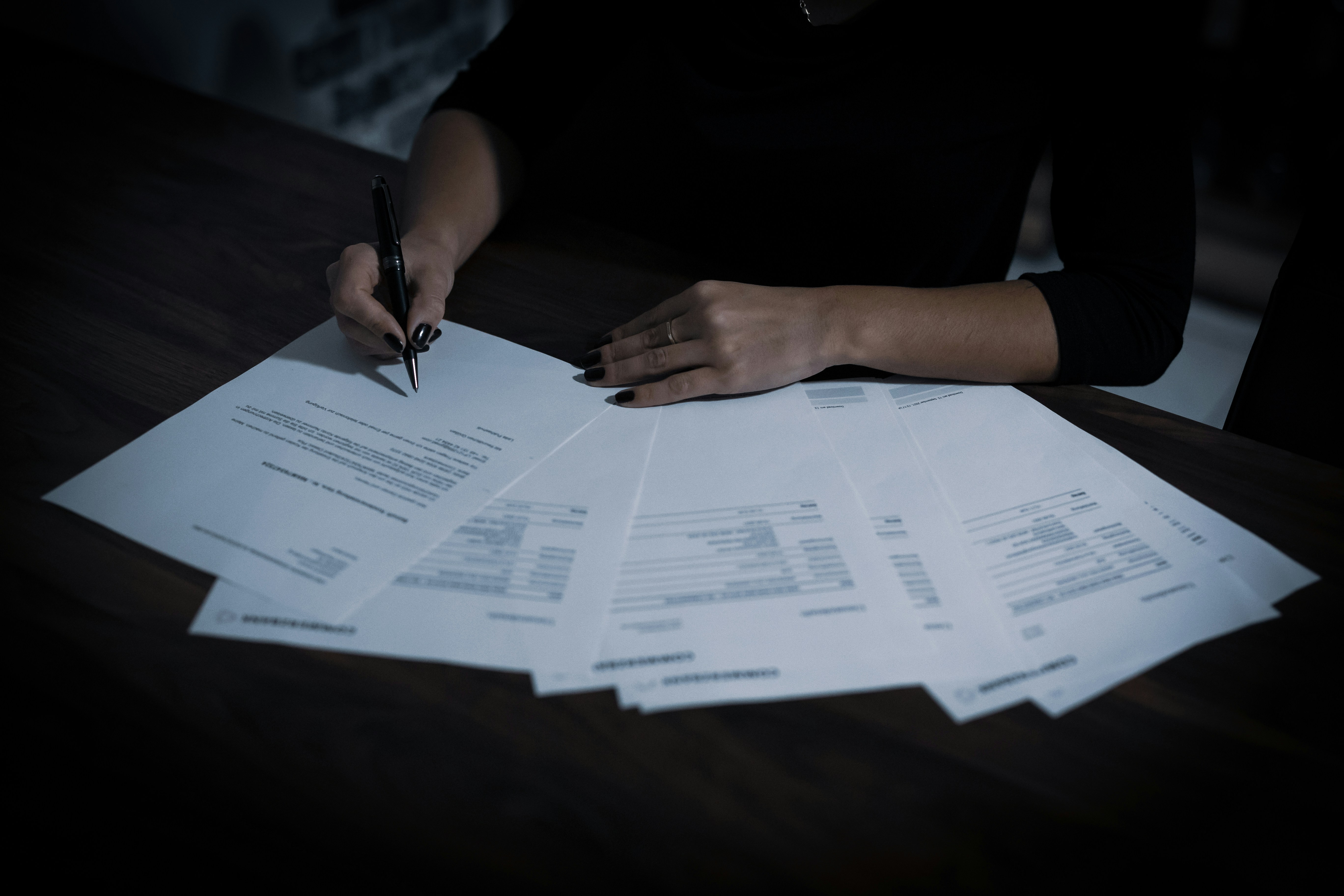 Reviewing and signing printed bank statements